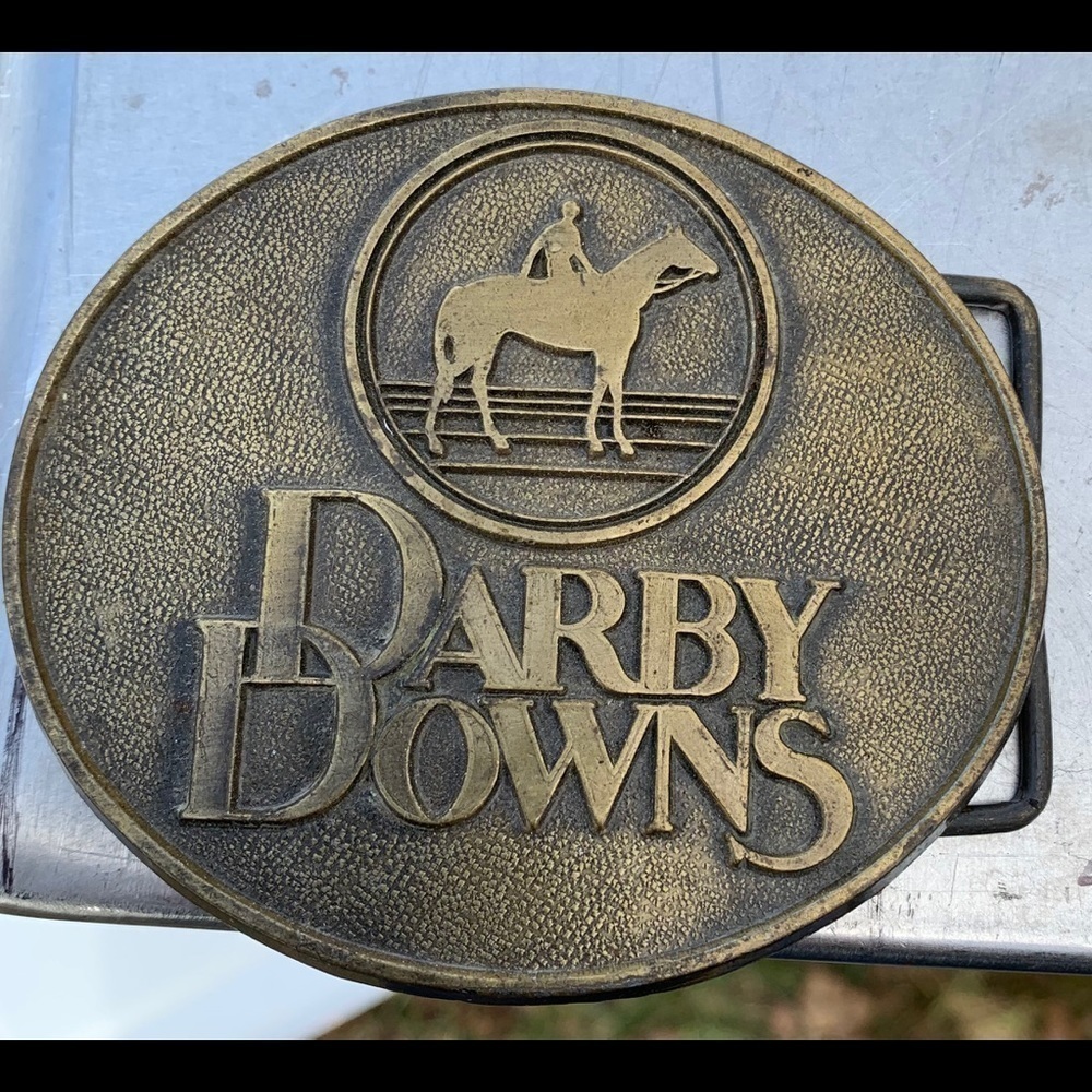 Darby Downs Belt Buckle Horse Racing Beulah Park